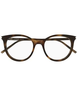 Saint Laurent Eyewear Oval Frame Glasses - White
