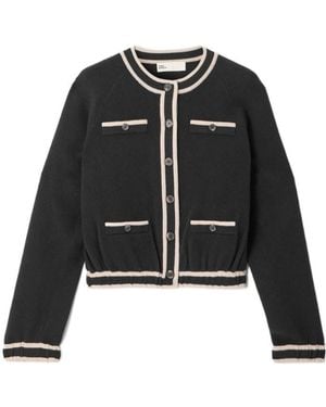 Tory Burch Long-Sleeved Casual Jacket - Black