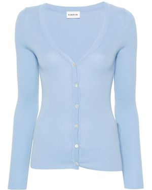P.A.R.O.S.H. Ribbed-Knit Cardigan - Blue