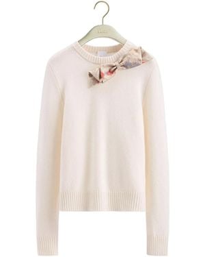 Dior Sweater With Bow - White