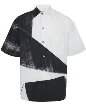 McQueen Brushstroke Collared Button-Up Shirt - Multicolour