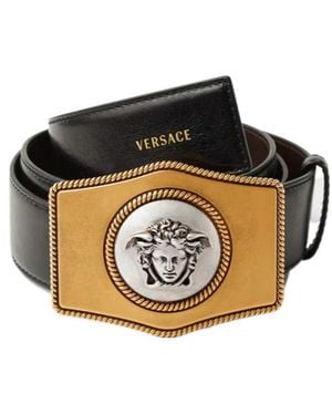 Versace Medusa Buckle Belt - Black