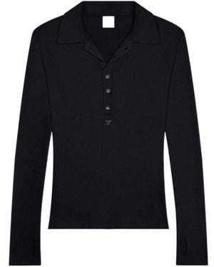 Courreges Courrèges Logo Embroidered Knit Polo Shirt - Blue