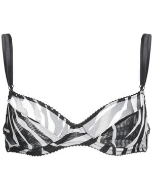 Dolce & Gabbana Zebra-Print Lightweight Bra - Grey
