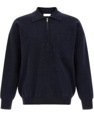 Roberto Collina Merino Wool Polo Shirt - Blue