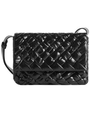 Bottega Veneta Small Rumple Messenger - Black