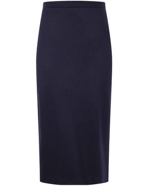 Harris Wharf London Wool Skirt - Blue