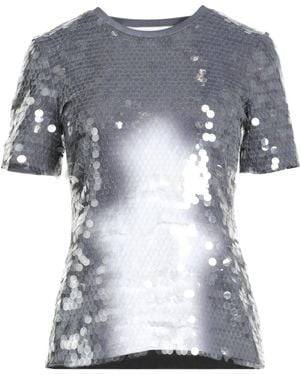 Sportmax Sequined Short Sleeve T-Shirt - Grey