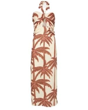 Johanna Ortiz Water Adventure Printed Linen Maxi Dress - White