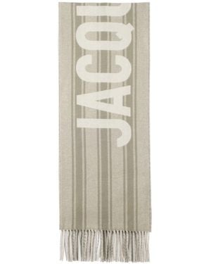 Jacquemus Striped Logo Scarf - Natural