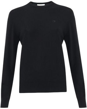 Coperni Logo-Embroidered Wool Sweater - Black