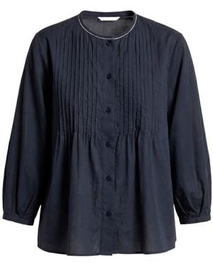 Peserico Pintuck-Detail Blouse - Blue