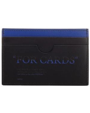 Off-White c/o Virgil Abloh Quote Bookish Leather Cardholder - Blue
