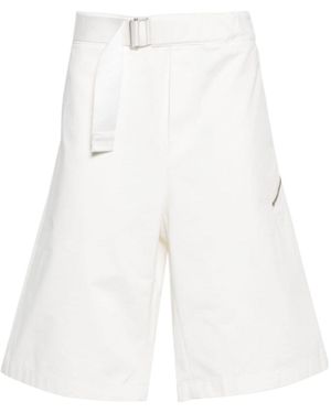 OAMC Decorative-Belt Cotton Shorts - White