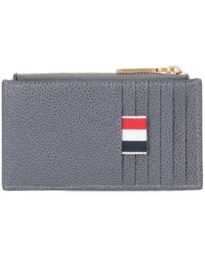 Thom Browne Logo Stripe Card Bag - Blue