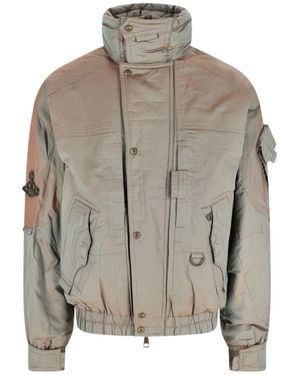 Vivienne Westwood Nevada Orb Patch Bomber Jacket - Gray