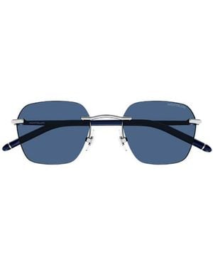 Montblanc Eyewear Square Frame Sunglasses - Blue