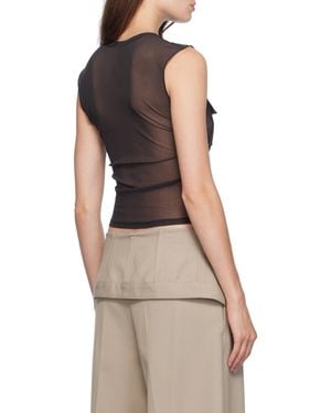 Acne Studios Mesh Panelled Top - Black
