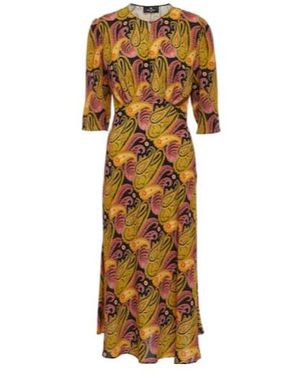 Etro Paisley Midi Dress - Metallic