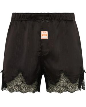 Martine Rose Lace-Trim Shorts - Black