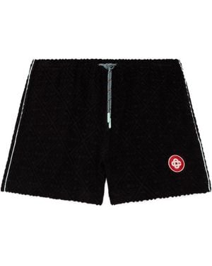 CASABLANCA Lettering Jacquard Shorts - Black