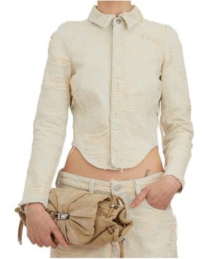 DIESEL De-Madeline-Fsg Jacquard Denim Shirt - Natural