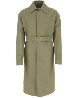 Jil Sander Belted Long-Sleeved Coat - Green