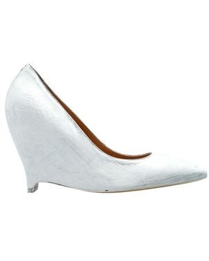 Maison Margiela Leather Wedge Shoes - White