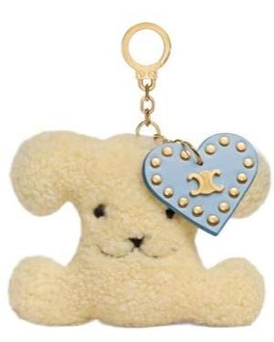 Celine Triomphe Pom-Pom Charm - White