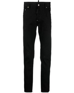 DSquared² Skater Straight Leg Slim-Cut Jeans - Black