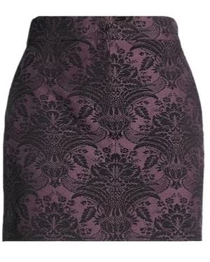 Max Mara Two-Tone Jacquard Mini Skirt - Purple
