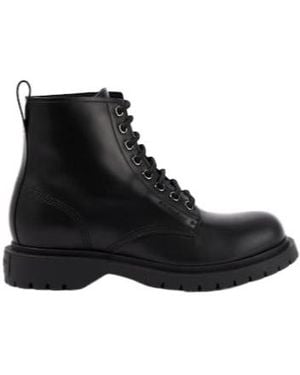 Givenchy Leather Lace-Up Boots - Black