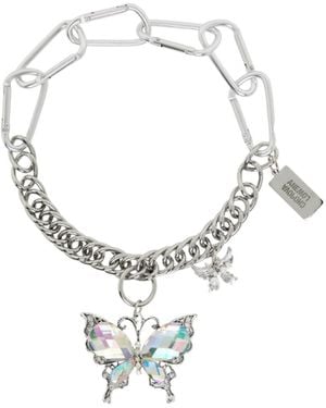 Chopova Lowena Double Butterfly Carabiner Necklace - White