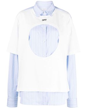 Off-White c/o Virgil Abloh Meteor Layered Cotton Shirt - White