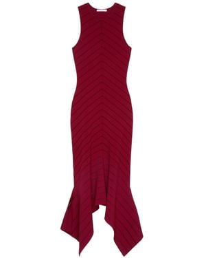 Givenchy Herringbone Knit Maxi Skirt - Red
