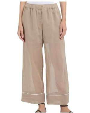 Brunello Cucinelli Elastic Waist Casual Pants - Natural