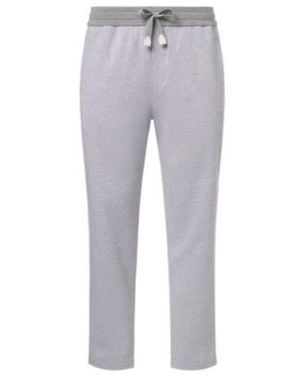 Brioni Cotton-Blend Jersey Sweatpants - Gray