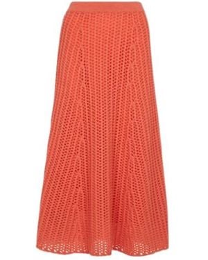 Gabriela Hearst Circular Knit Midi Skirt - Red