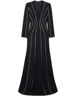 Jenny Packham Crystal-Embellished Crepe Gown - Black