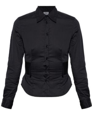 Vetements Waist-Cinching Shirt - Blue