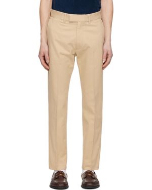 Tom Ford Brushed Cotton Drill Chino Trousers - Natural