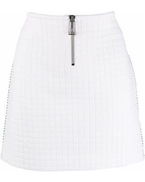 Bottega Veneta Contrast Stitching Mini Skirt - White