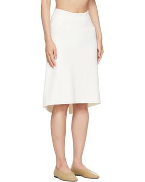 TOTEME Buttoned-Back Midi Skirt - White