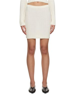 Filippa K Off- Rib Miniskirt - White