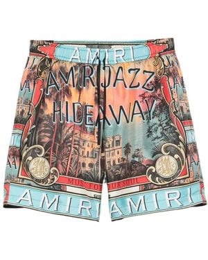 Amiri Elastic Waist Shorts - Red