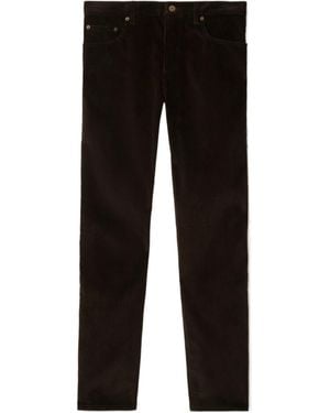 Burberry Corduroy Straight-Leg Pants - Black