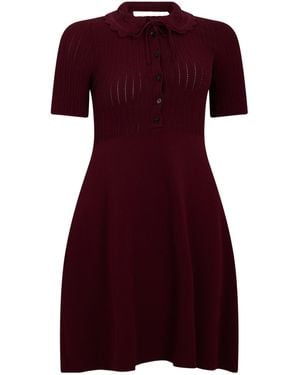 Philosophy Di Lorenzo Serafini Ribbed Polo Knitted Dress - Red