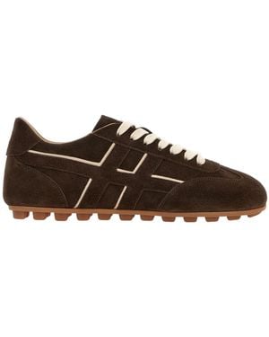 Hogan Round-Toe Sneakers - Brown