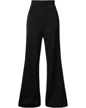 Galvan London Sculpted Flared Casual Trousers - Black