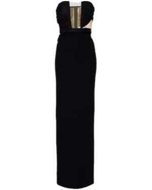 Nensi Dojaka Cutout Strapless Gown - Black